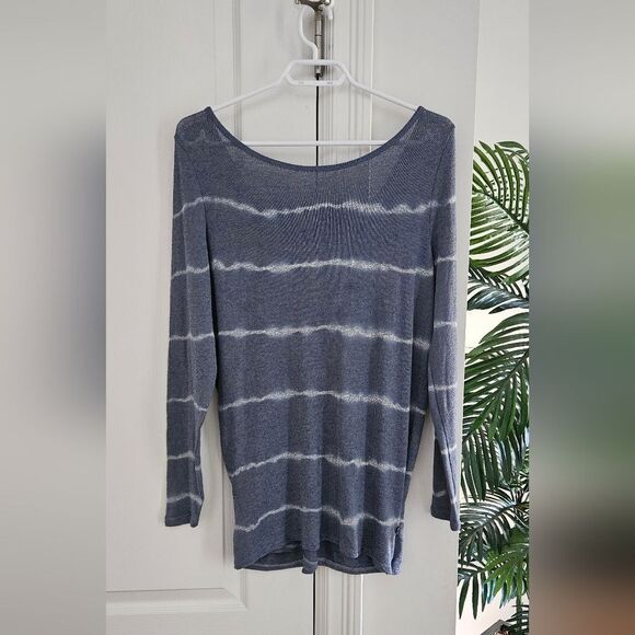 Vans Women's Blue Striped Top - Picture 1 of 3